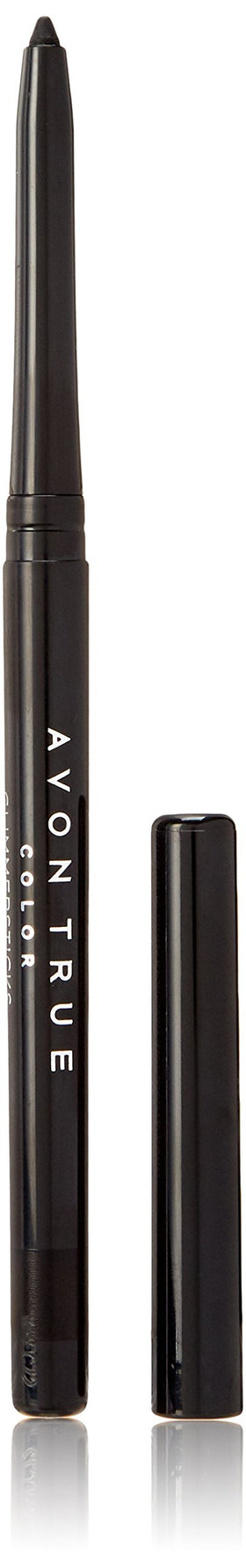 AVON pencil front packaging showing three black eyeliners and benefits