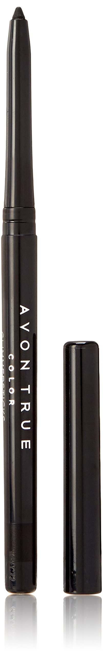 AVON pencil front packaging showing three black eyeliners and benefits