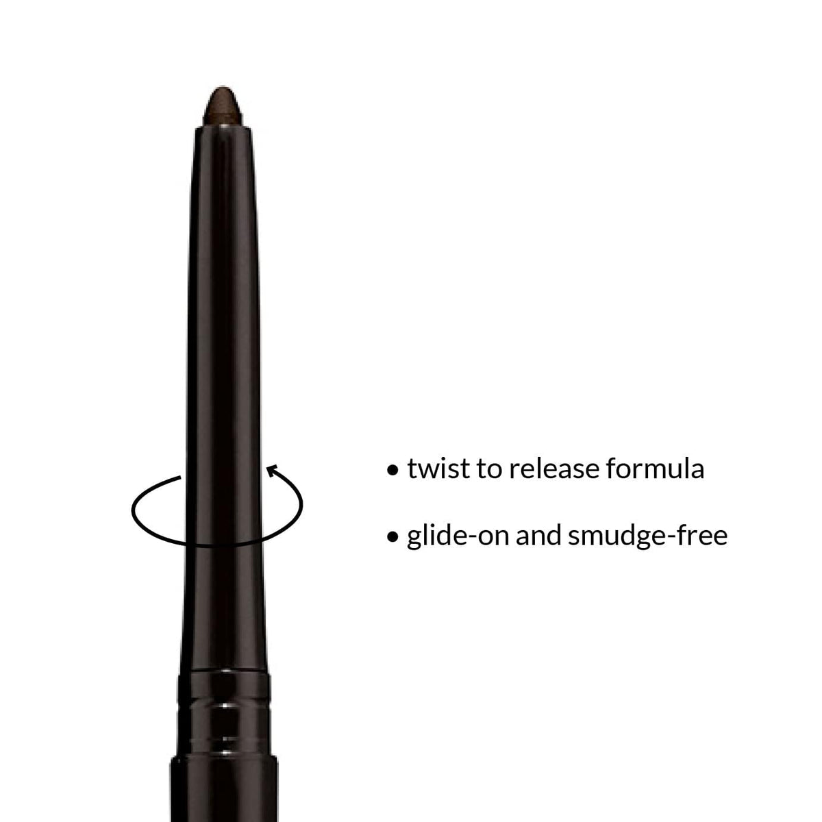 AVON Glimmerstick swatch on hand highlighting rich Cosmic Brown payoff