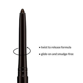 AVON Glimmerstick swatch on hand highlighting rich Cosmic Brown payoff
