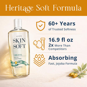 AVON bottle on bathroom counter lifestyle, conveys everyday self-care use