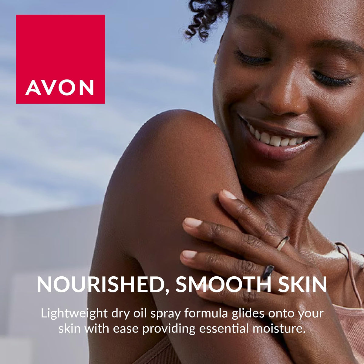 AVON SKIN SO SOFT close-up jojoba oil drops highlighting nourishing ingredient