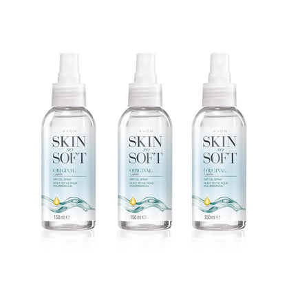 AVON SKIN SO SOFT front packaging showing bottle and label for quick identification and convenience