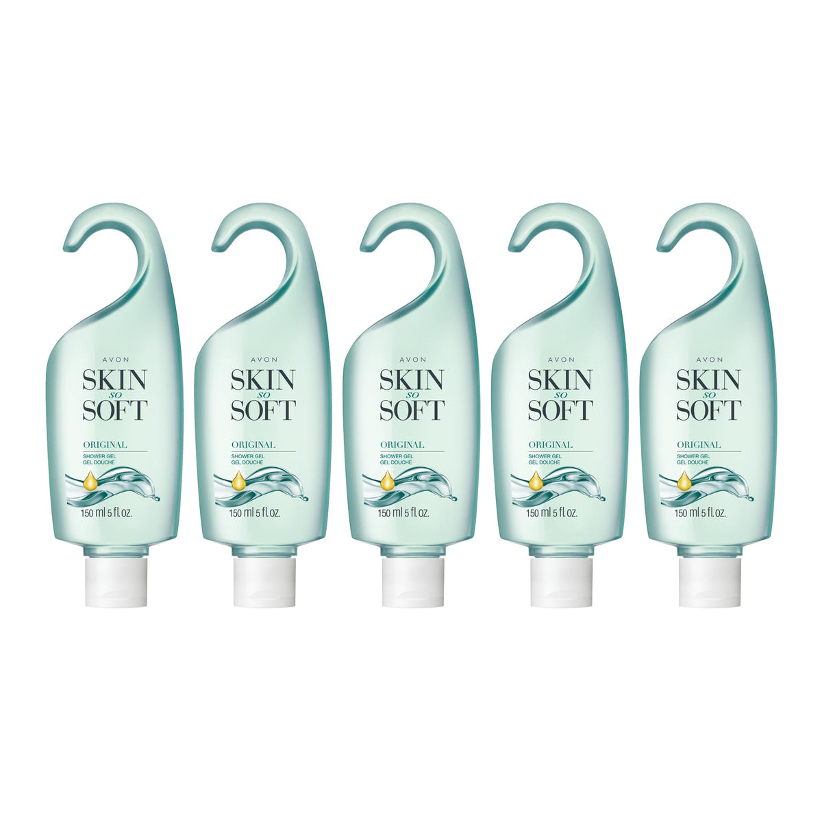 AVON bottle front packaging showing product and softening benefit