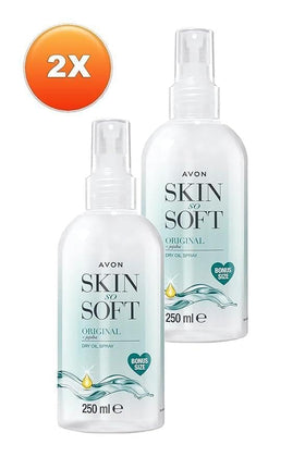 AVON SKIN SO SOFT spray nozzle closeup for easy, even application