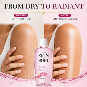 AVON bottle beside bathtub demonstrating bath oil use for soft skin