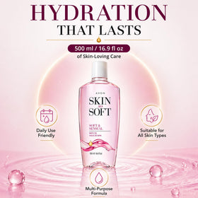 AVON bottle staged in bathroom for a relaxing self-care ritual
