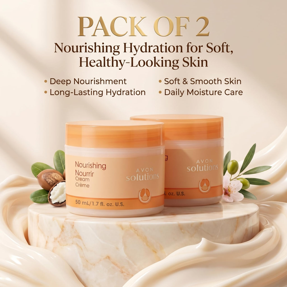 AVON jar on bedside table implying nighttime nourishment benefit