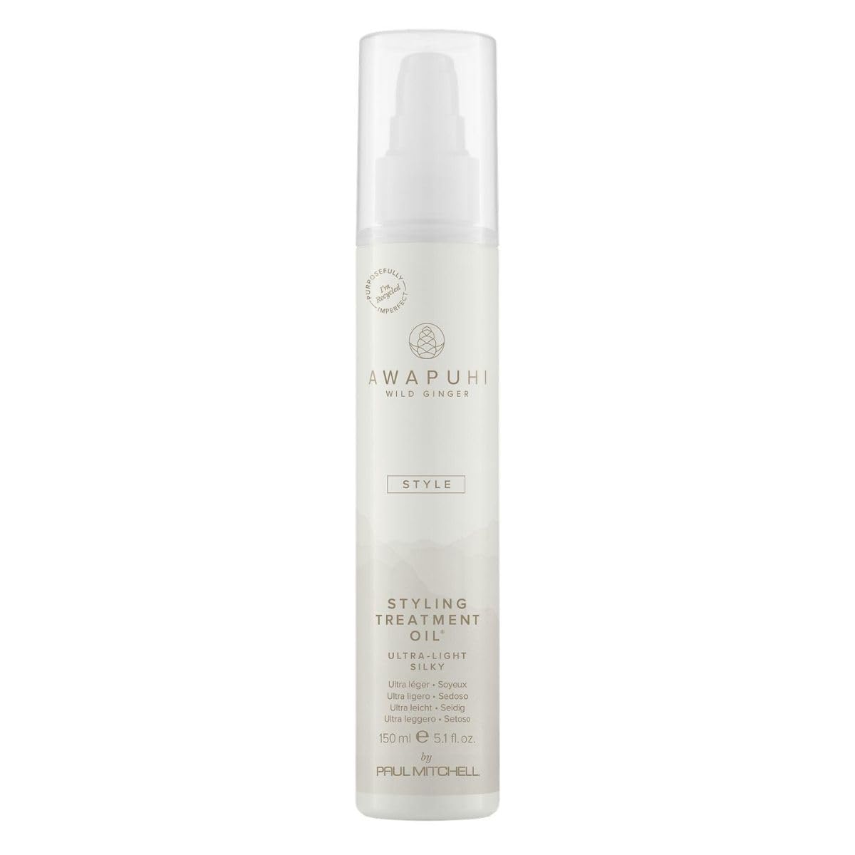 Awapuhi Wild Ginger front bottle showing branding and sleek design for easy styling