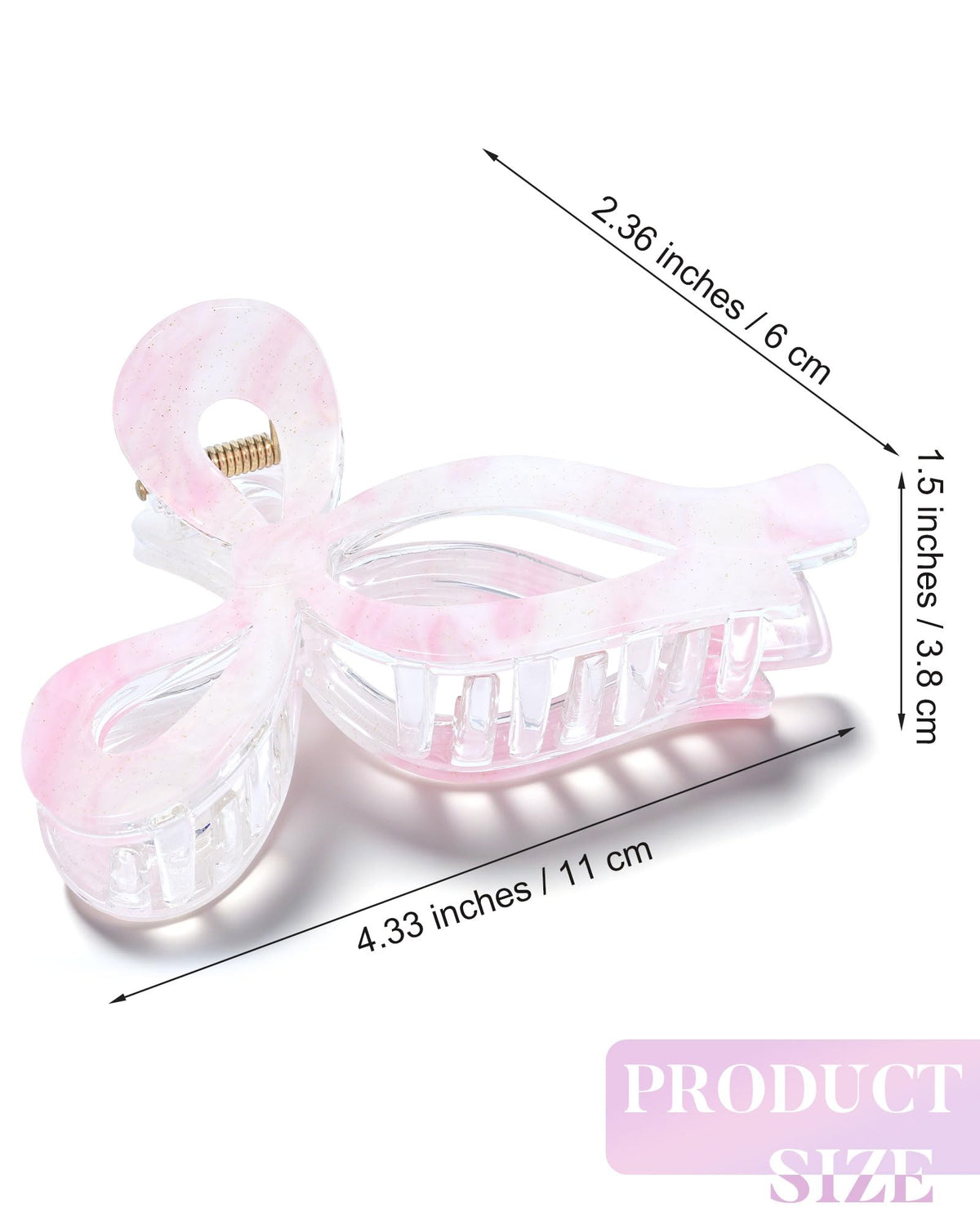 AWAYTR acrylic bow close-up highlighting glossy texture and colors