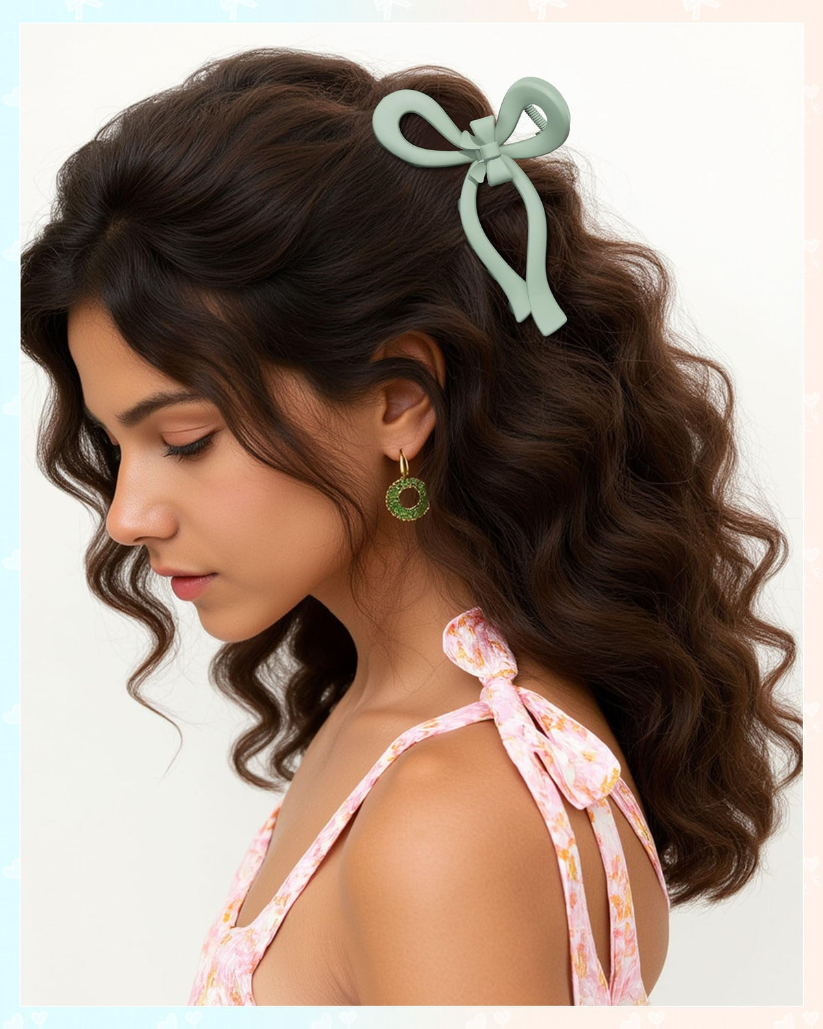 AWAYTR clip holding thick hair demonstrating firm all-day security
