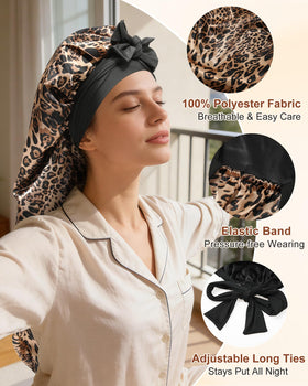 AWAYTR bonnet profile fit on model demonstrating secure hold and comfortable nights benefit