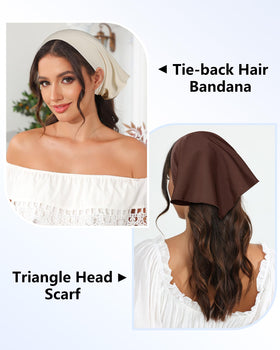 AWAYTR model wearing bandana across forehead showing fashionable boho look and comfort