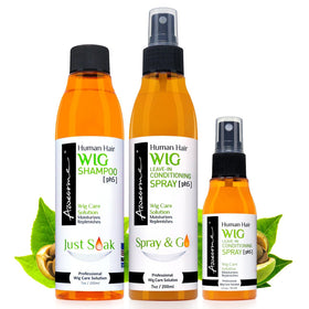 Awesome front packaging set showing three bottles and travel convenience