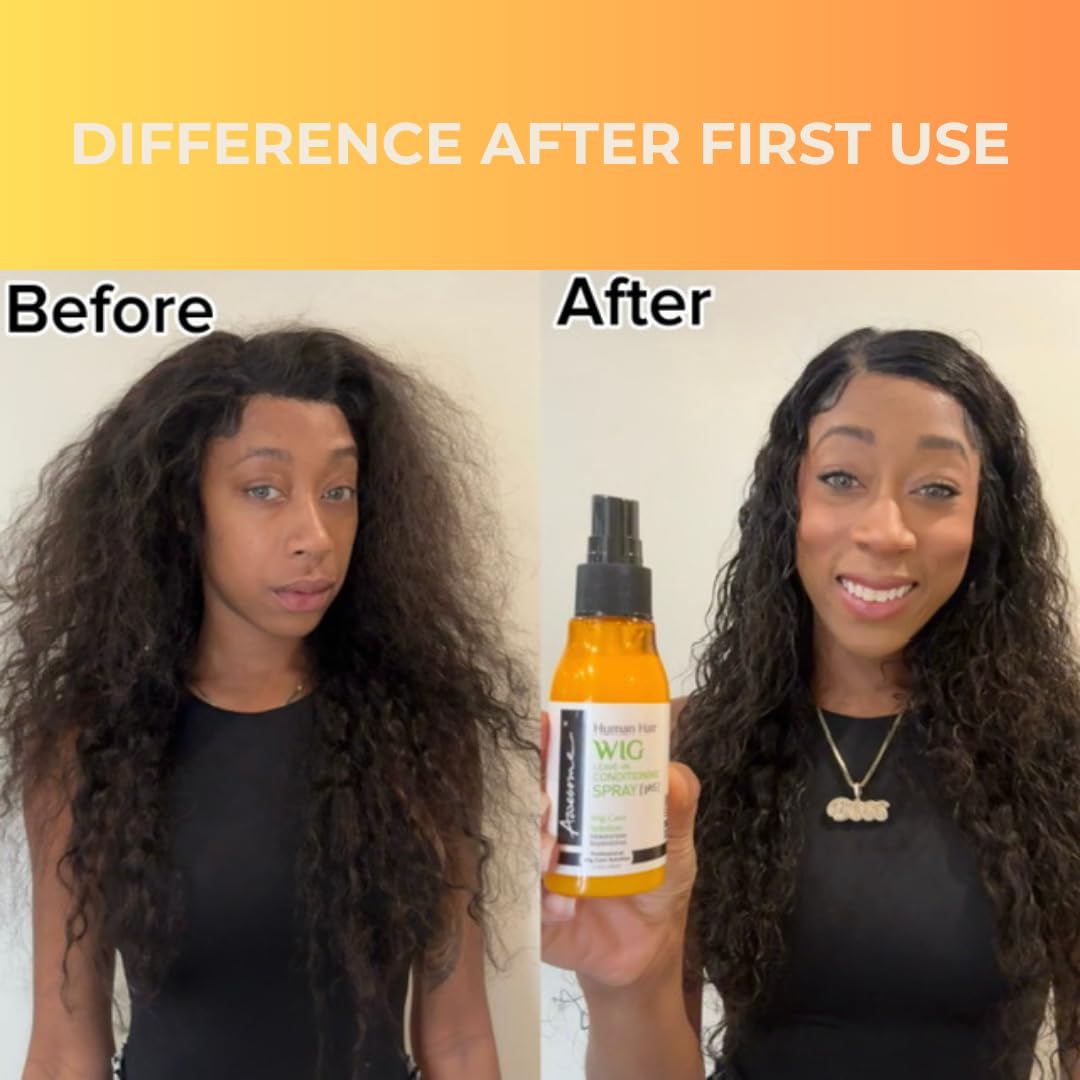 Awesome wig in use while styling to demonstrate reduced tangles