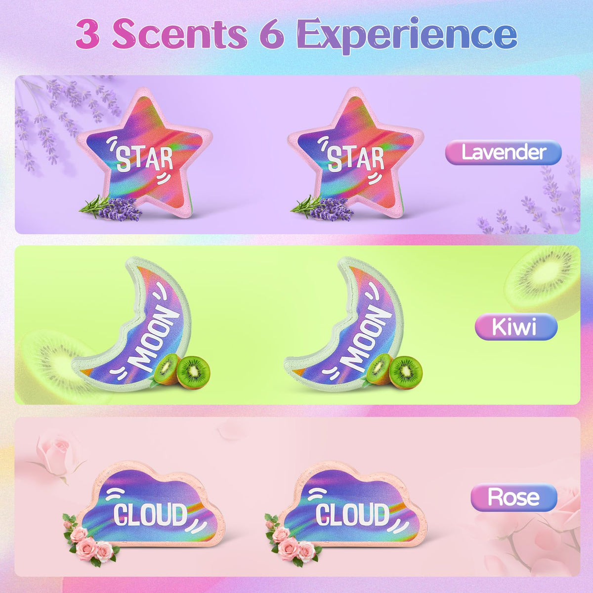 AWKUWA bath shot showing rainbow effect in tub and playful visual benefit