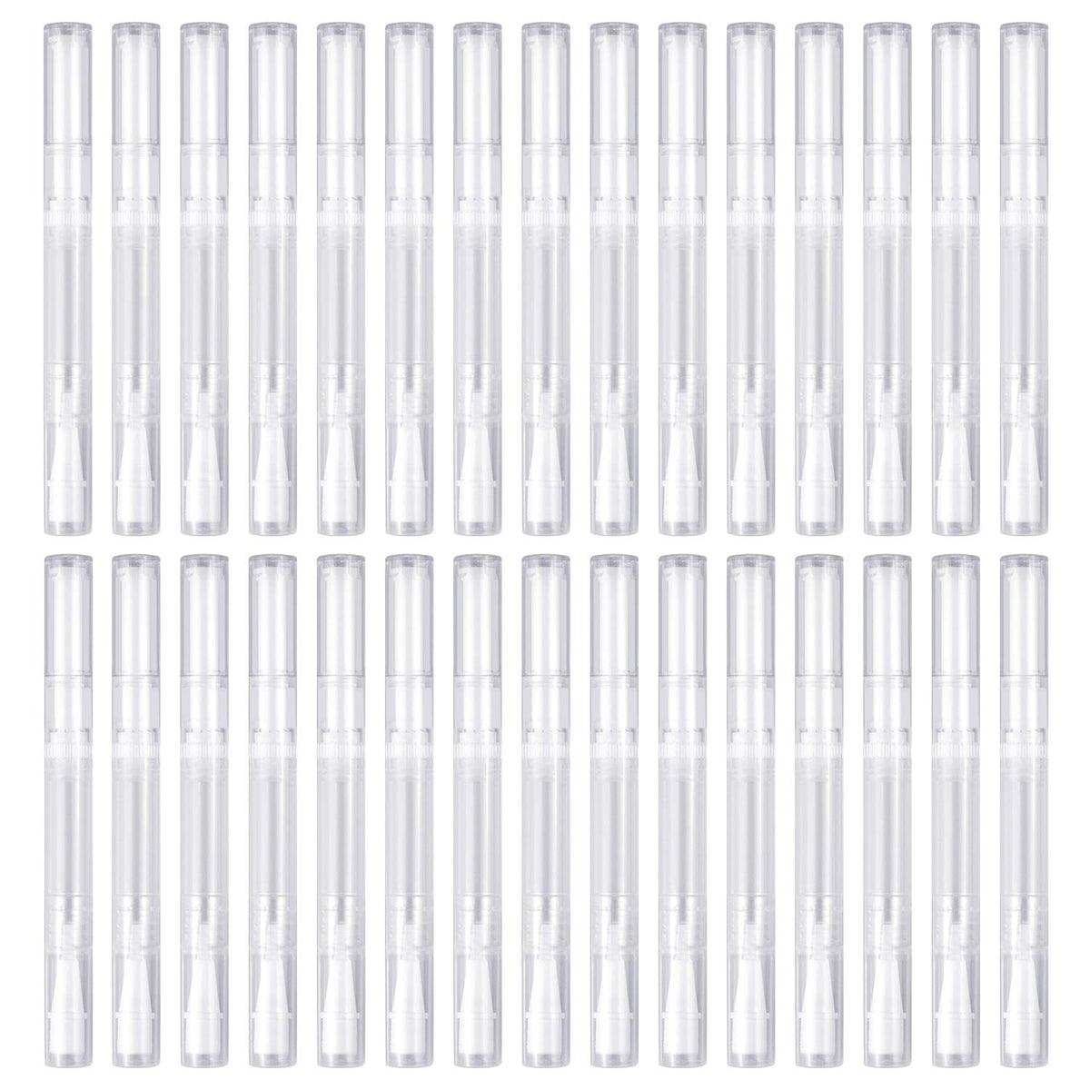 Awpeye front view of 30-pack transparent twist pens showing quantity and packaging benefit