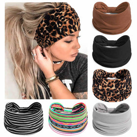 Awumbuk front view leopard headband showing full coverage and style