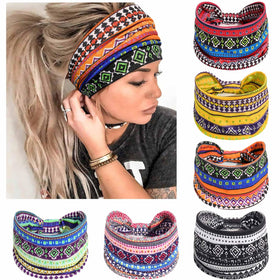 Awumbuk front view of headband showing retro knotted style and secure fit