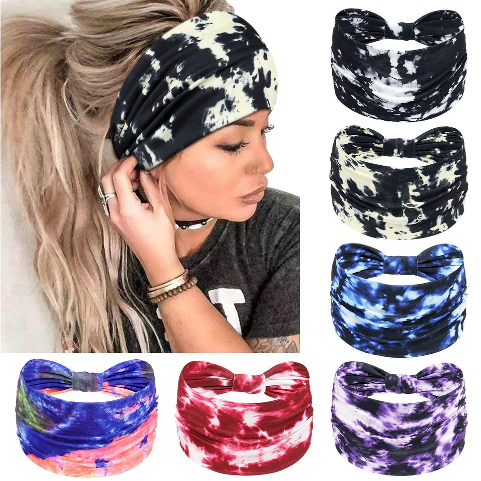 Awumbuk front view purple wide headband showing full coverage and style benefit