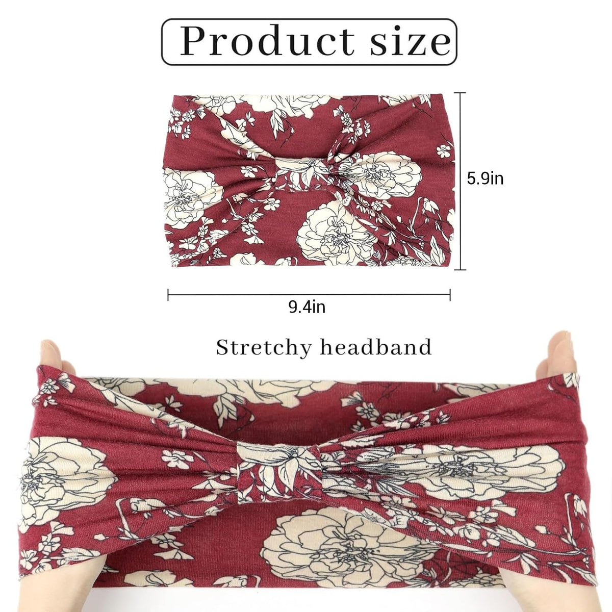 Awumbuk headband worn during yoga demonstrating non-slip sweat control