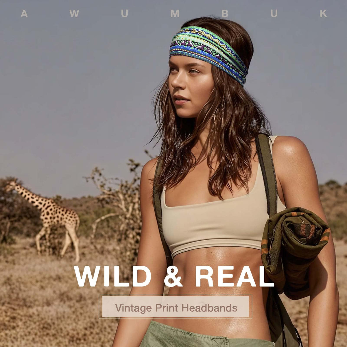 Awumbuk headband worn during yoga demonstrating grip and sweat control