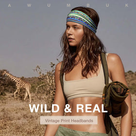Awumbuk headband worn during yoga demonstrating grip and sweat control