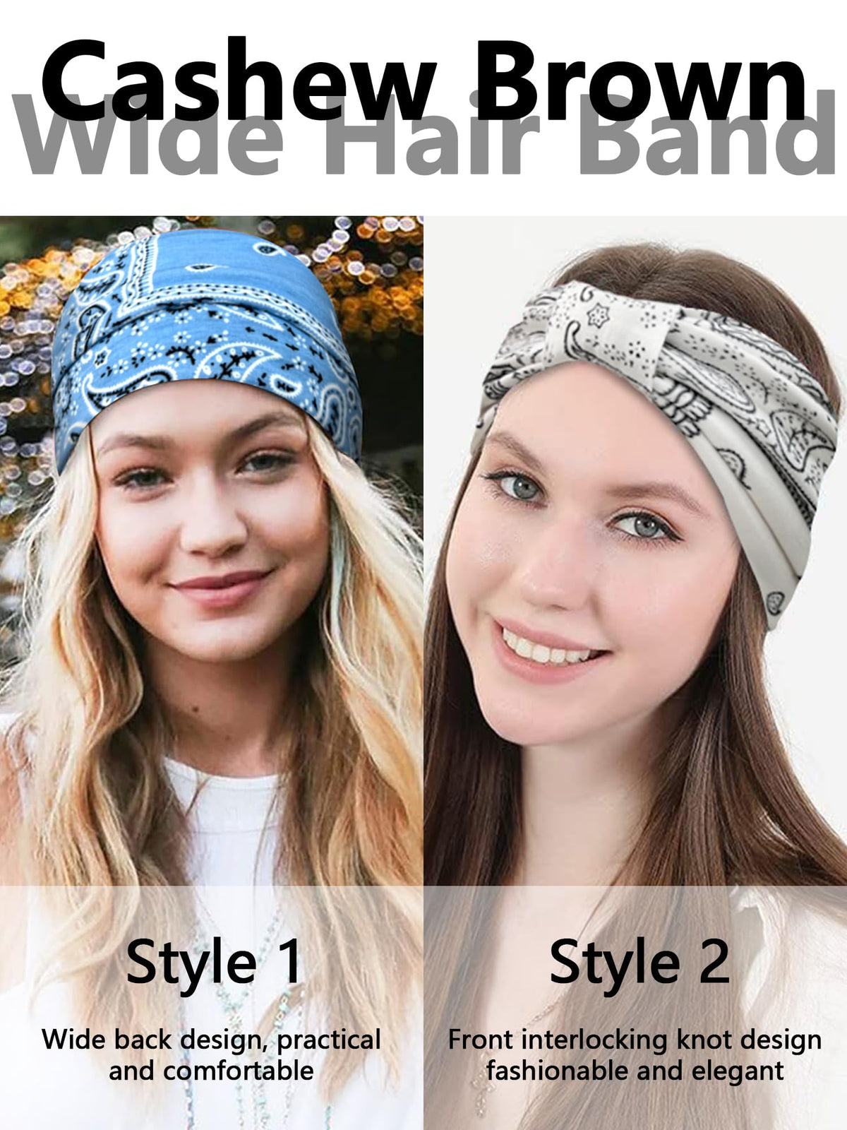 awumbuk headband stretched over hand illustrating flexible size range