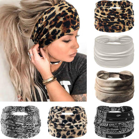 Awumbuk front view of black wide headband showing full coverage and sleek look