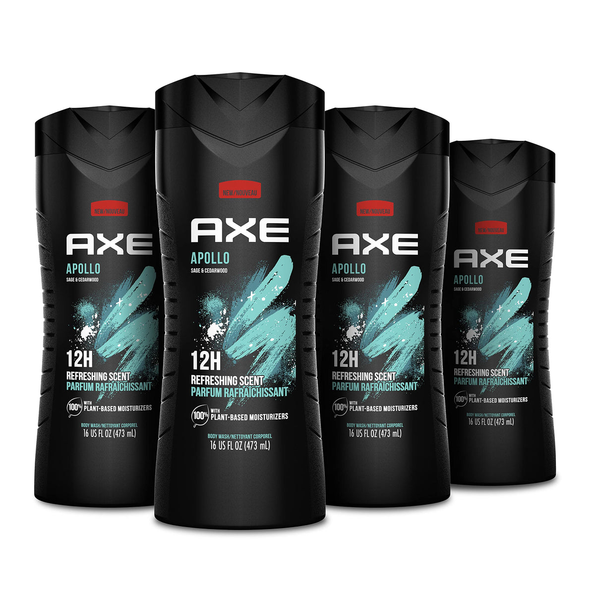 AXE Apollo front packaging showing bottle and scent for confident freshness