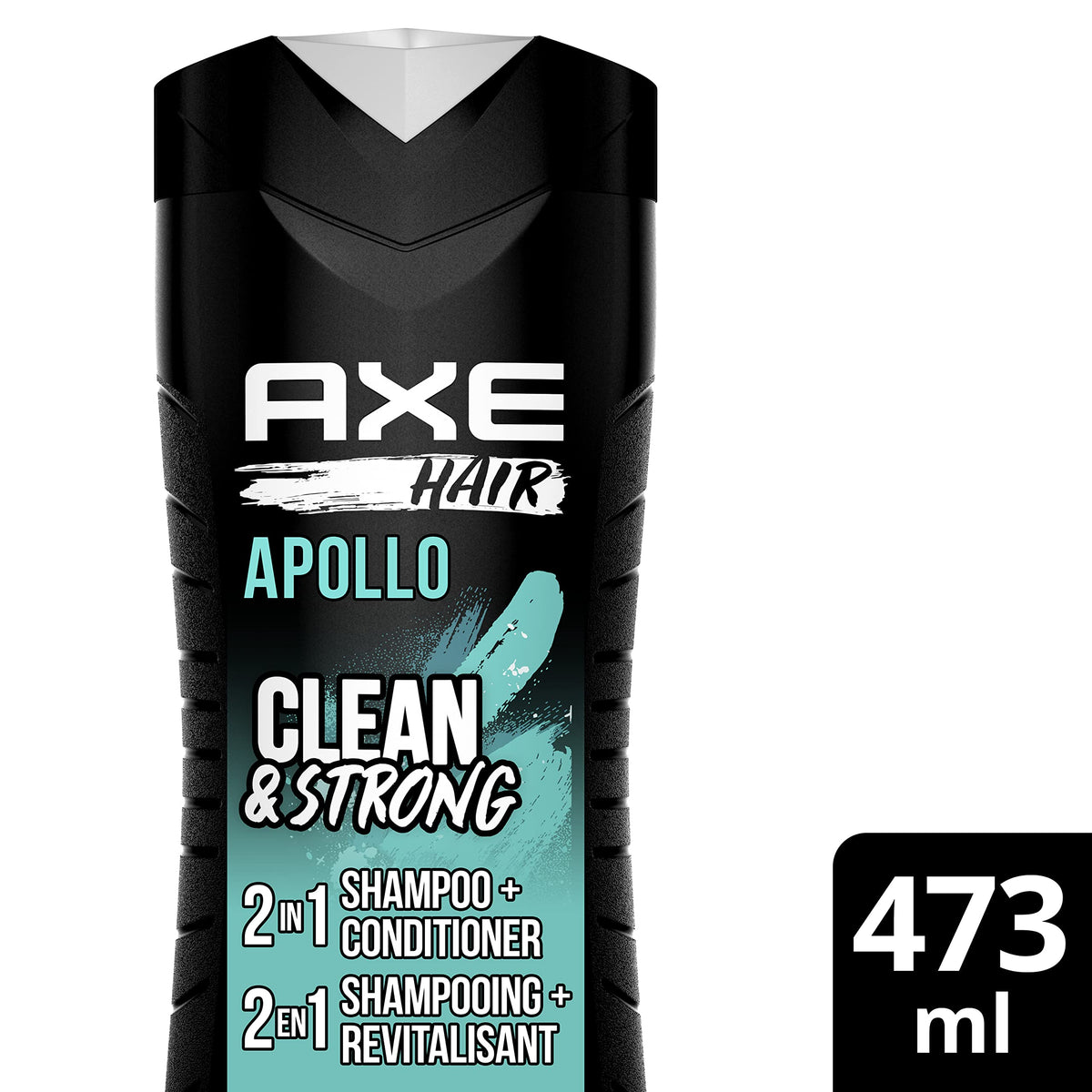 AXE Apollo label closeup highlighting scent and ingredient information benefit