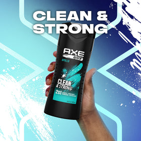 AXE Apollo rich lather closeup demonstrating cleansing action and foam benefit