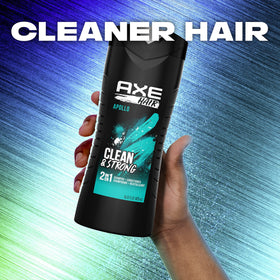 AXE Apollo pouring onto hand to show texture and quick-application benefit