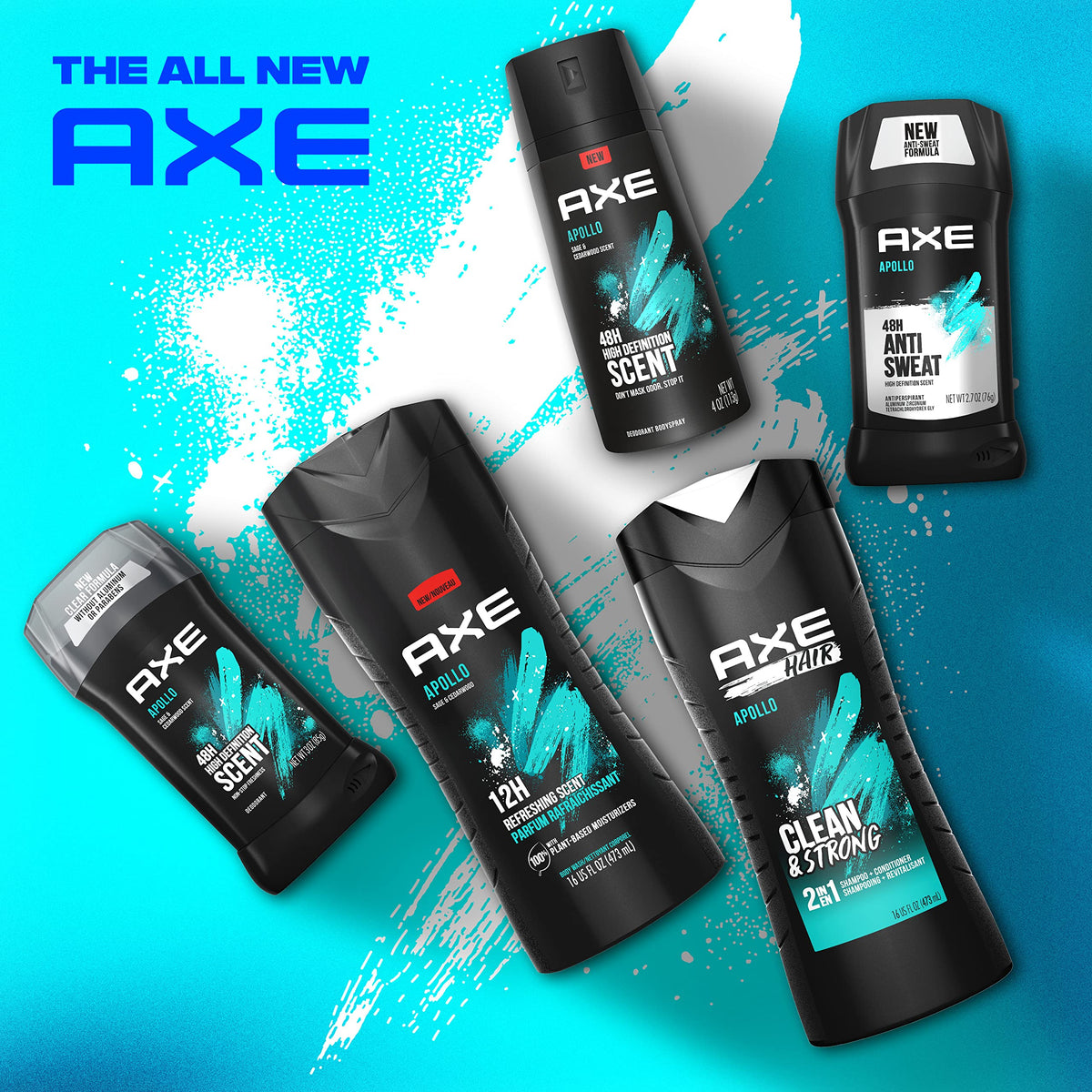AXE Apollo 16 oz size comparison showing scale and convenient value