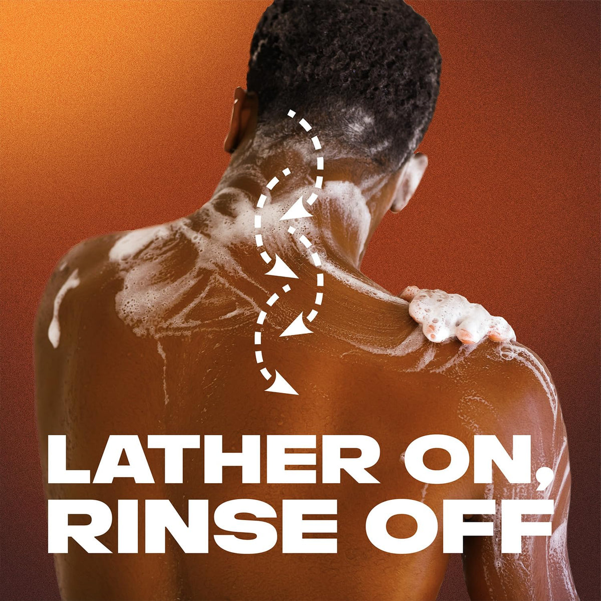 AXE Black bottle held in hand showing size and grip for easy shower use benefit