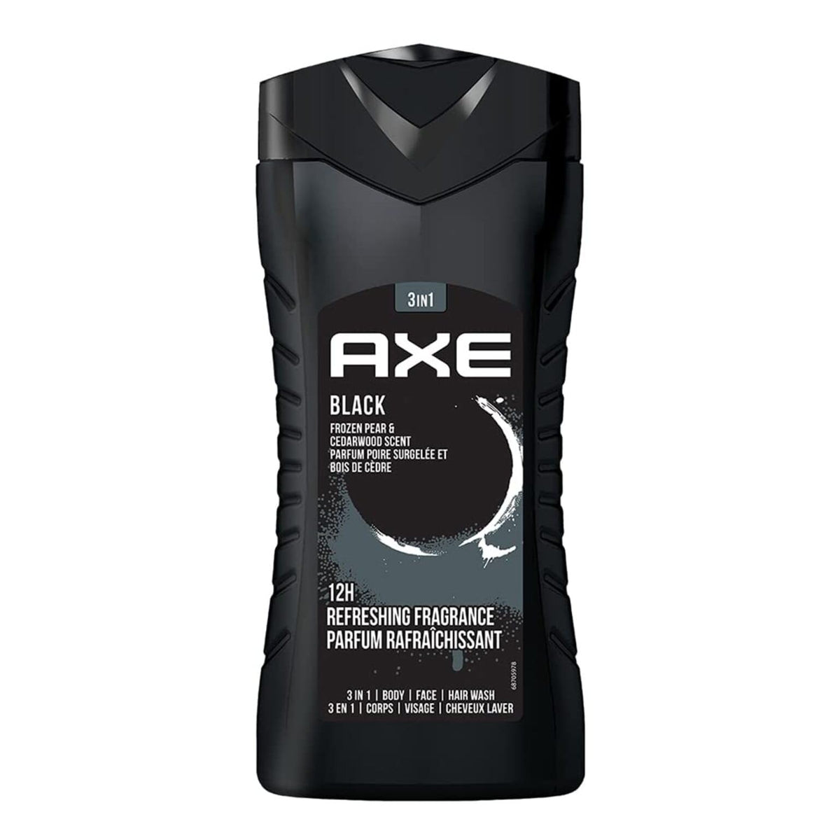 AXE Black front bottle showing label and scent benefit