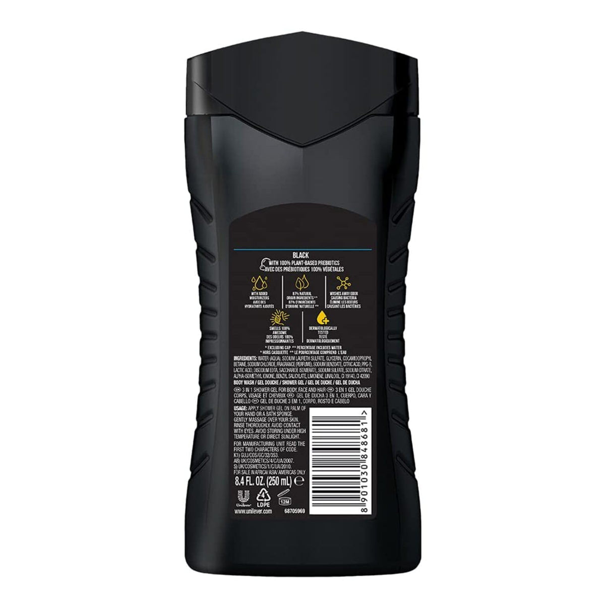 AXE Black pump dispensing wash for fast multi-use convenience