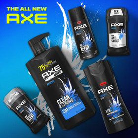 AXE Phoenix back label with ingredients and usage information benefit