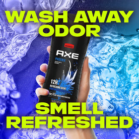 AXE Phoenix mint and rosemary visual cue conveying cooling, herbal fragrance