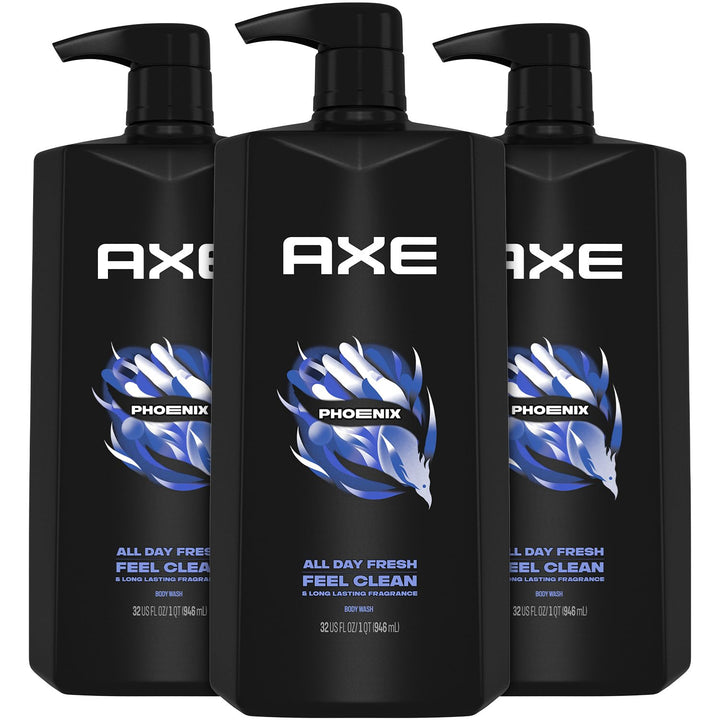 AXE Phoenix front packaging showing fragrance and size benefits