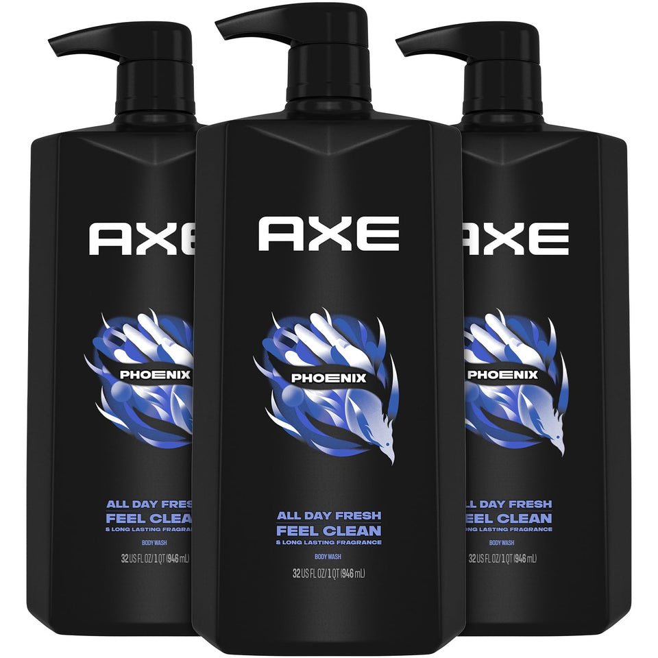 AXE Phoenix front packaging showing fragrance and size benefits