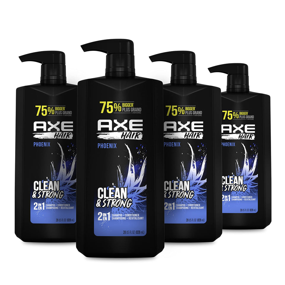 AXE Phoenix front packaging showing bottle and scent benefits