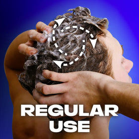 AXE Phoenix bottle in shower scene illustrating quick one-step wash for busy mornings
