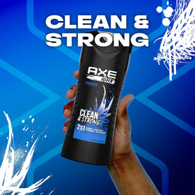 AXE Phoenix rich lather in hand demonstrating effective cleansing and conditioning