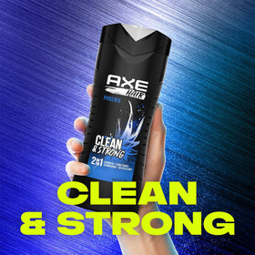 AXE Phoenix no-slip bottle being gripped in wet hand for secure use