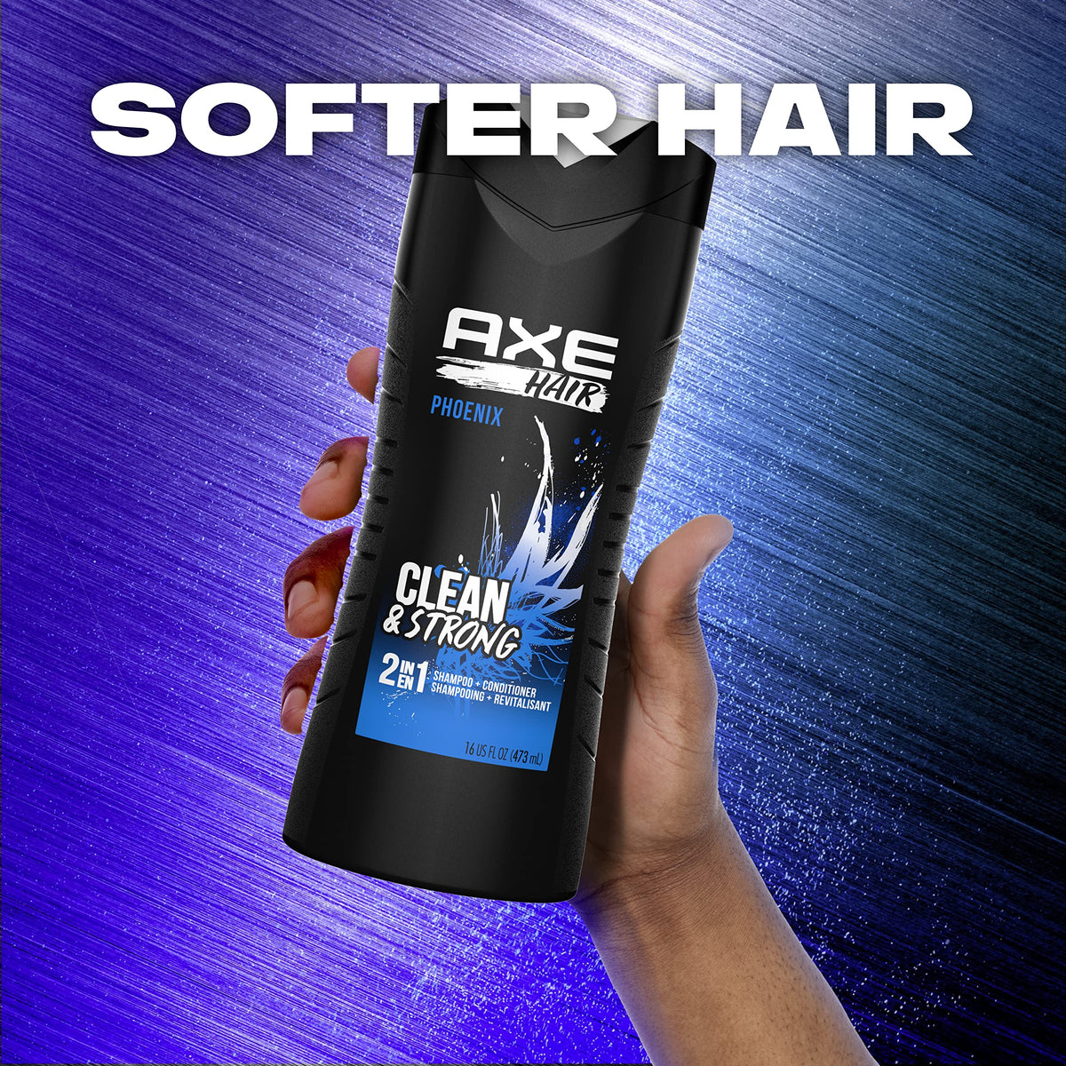 AXE Phoenix pouring texture from bottle showing smooth formula for fast application