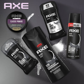 AXE comb finishing through hair illustrating smooth, non-crunchy finish