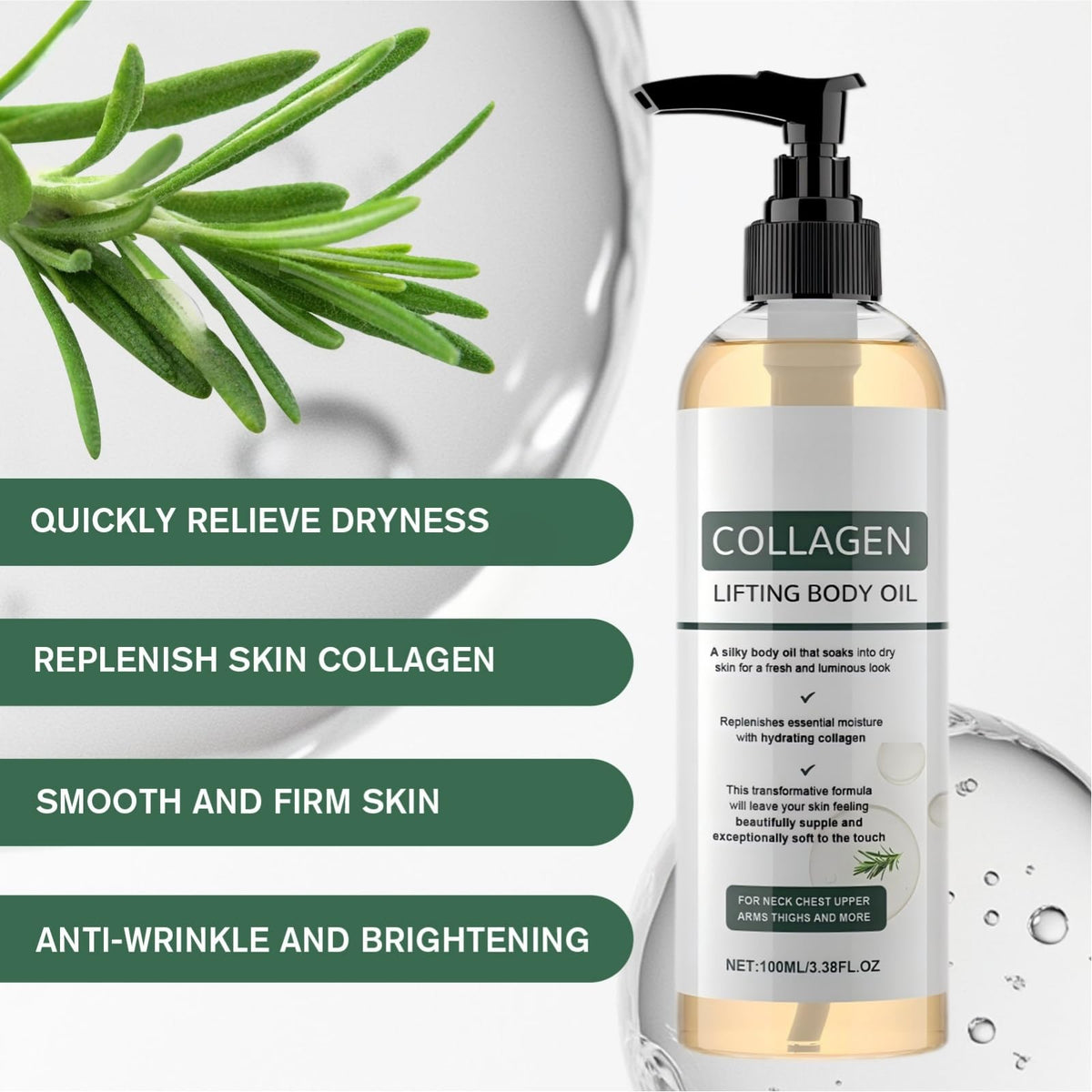 Axnzp applied on legs, smoothing and hydrating skin appearance