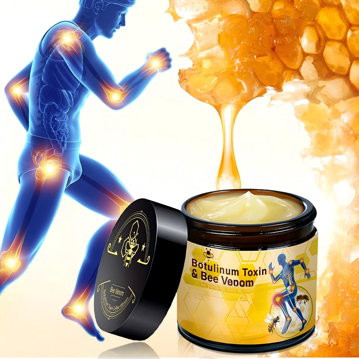 Axnzp cream used on feet and ankle with size reference showing portable convenience benefit