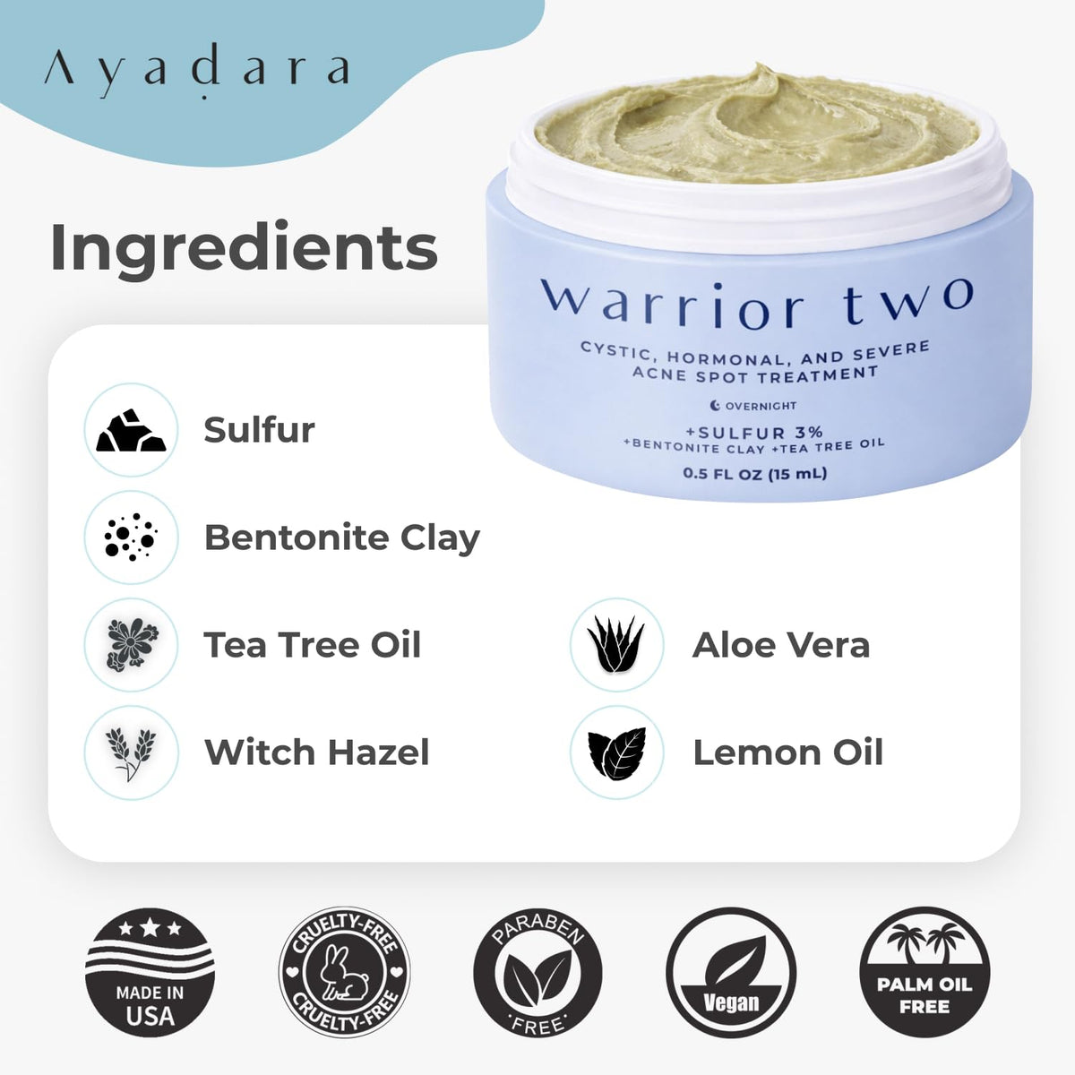 AYADARA chest and back application showing targeted body breakout relief
